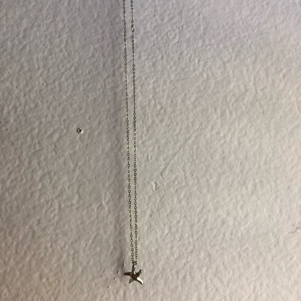 starfish silver necklace